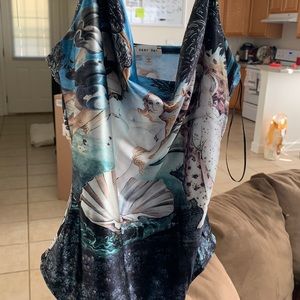 Birth of Venus satin bodysuit